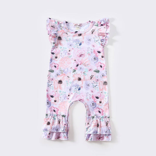 Clothing for Baby Girl - Flower Canvas Baby Romper