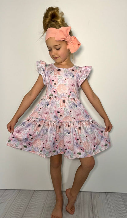 Clothing for Toddler Girl - Flower Canvas Girls Dress