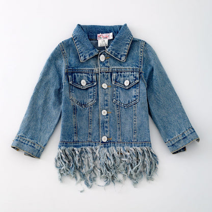 Clothing for Toddler Girl - Fringe Jean Jacket