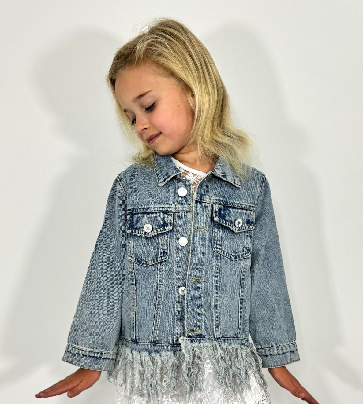 Clothing for Toddler Girl - Fringe Jean Jacket
