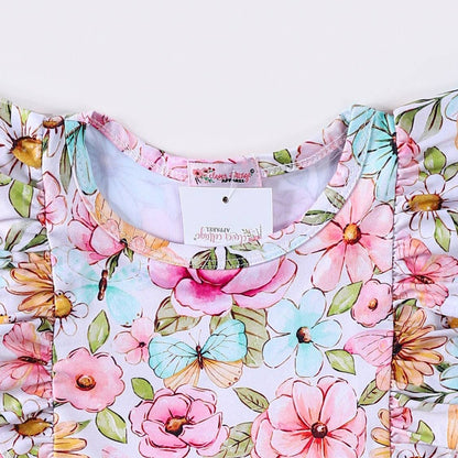 Clothing for Toddler Girl - Pink Butterfly Floral Girls Dress