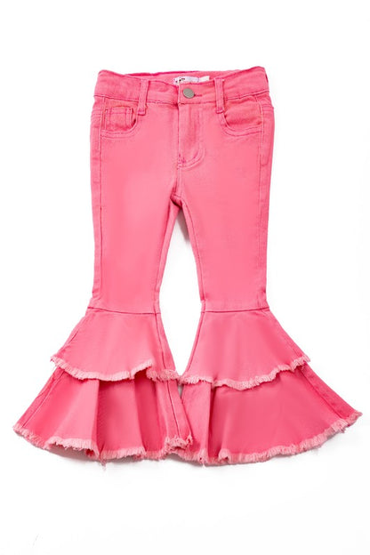 Clothing for Toddler Girl - Pink Jean Denim Flares