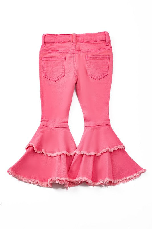 Clothing for Toddler Girl - Pink Jean Denim Flares