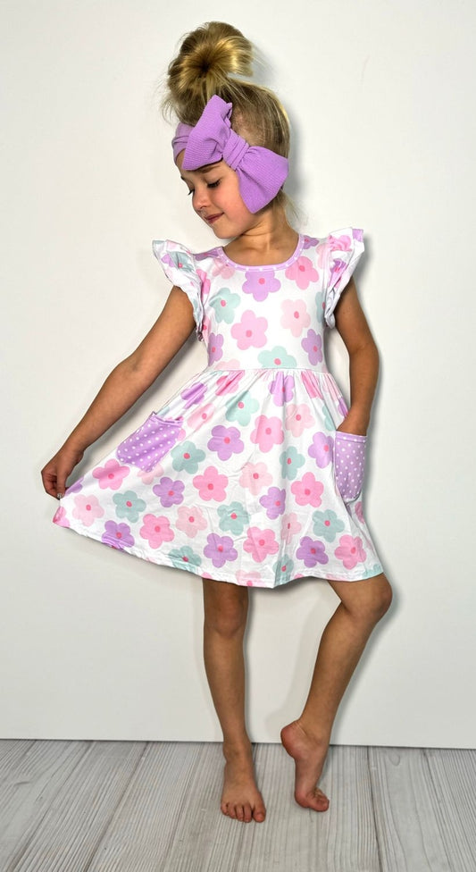 Clothing for Toddler Girl - Purple Daisy Girls Dress