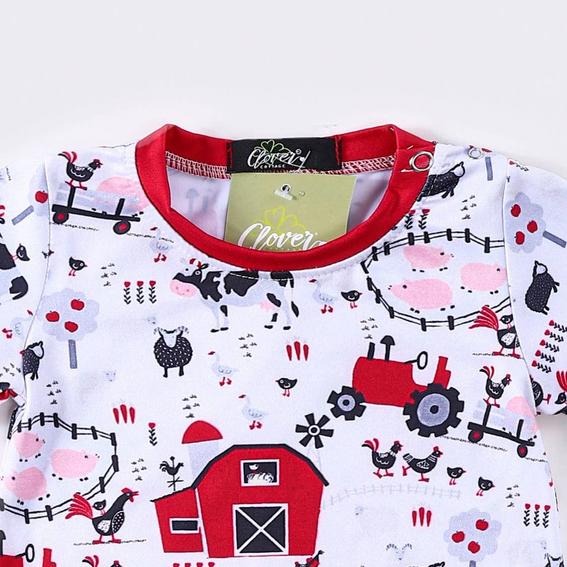 Clothing for Baby Boy-Red Barn Baby Boy Romper