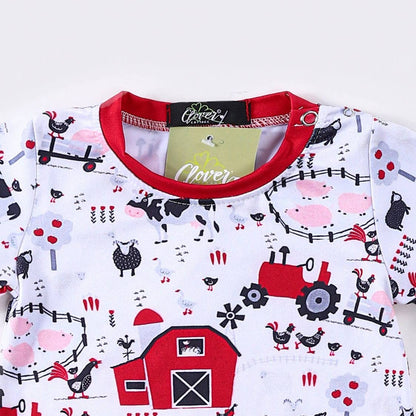 Clothing for Baby Boy-Red Barn Baby Boy Romper