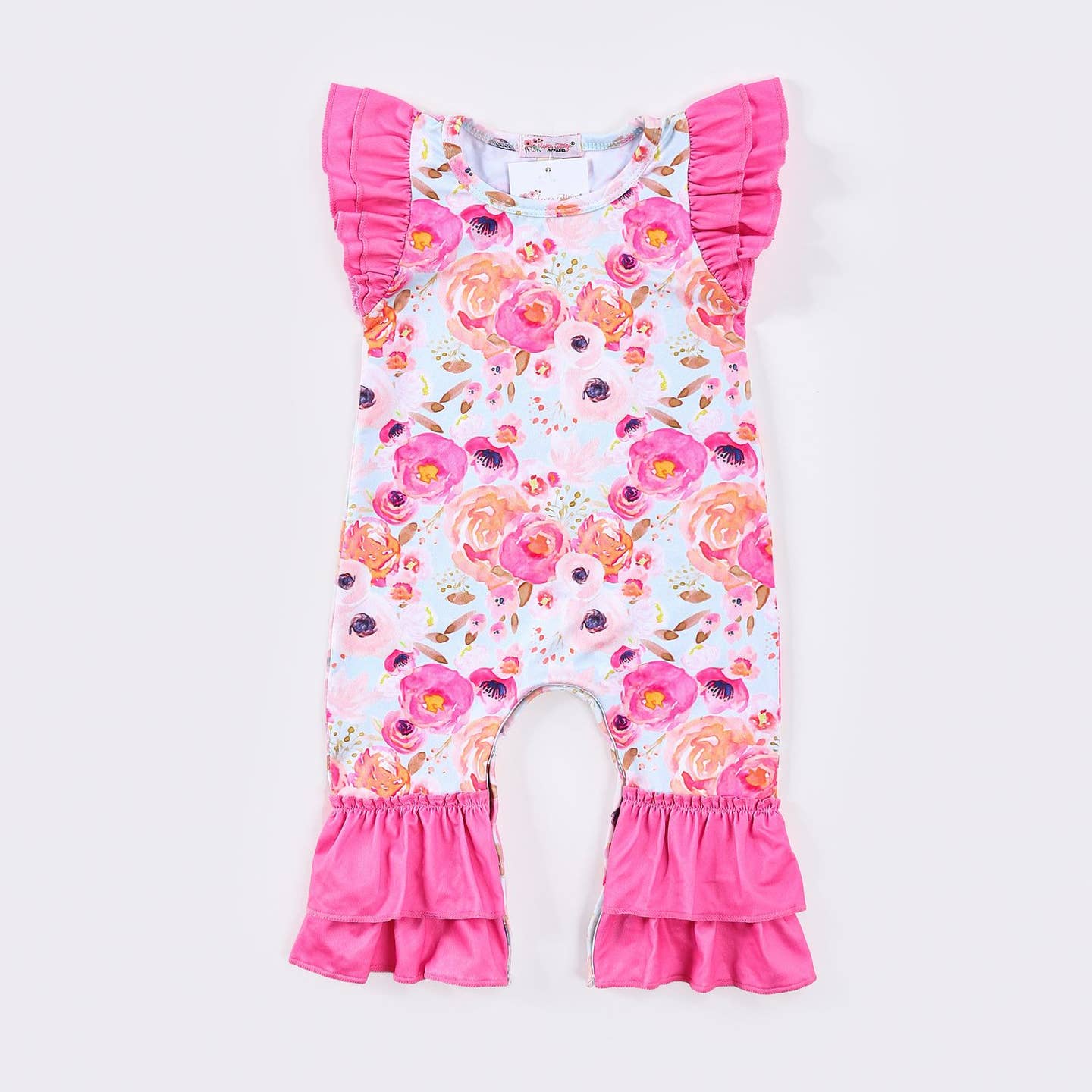 Clothing for Baby girl- Sherbet Poppy Baby Romper