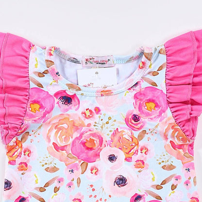 Clothing for Baby girl- Sherbet Poppy Baby Romper