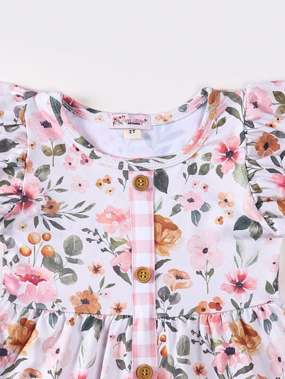 Clothing for Toddler Girl - Wispy Blooms Girls Dress