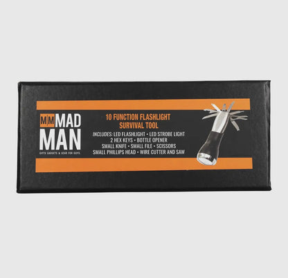 Mad Man 10 Function Flashlight Survival Tool