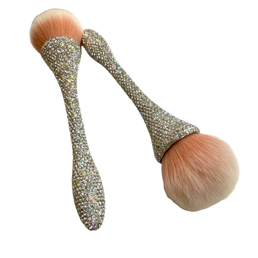 Bling Bling Silver Iridescent Rhinestones Makeup Brush