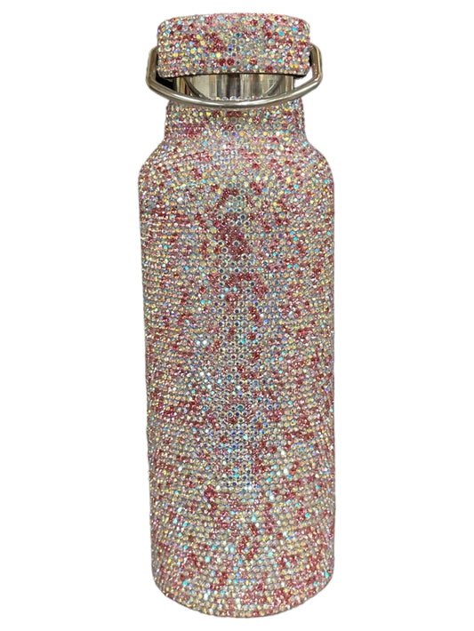 Pink Rhinestone Stainless Steel Water Bottle