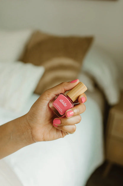 “Abide” Non-toxic Nail Polish with an Inspirational reminder® - poppy coral