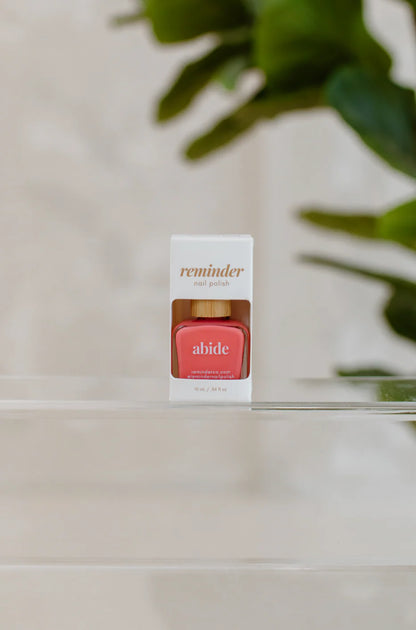 “Abide” Non-toxic Nail Polish with an Inspirational reminder® - poppy coral