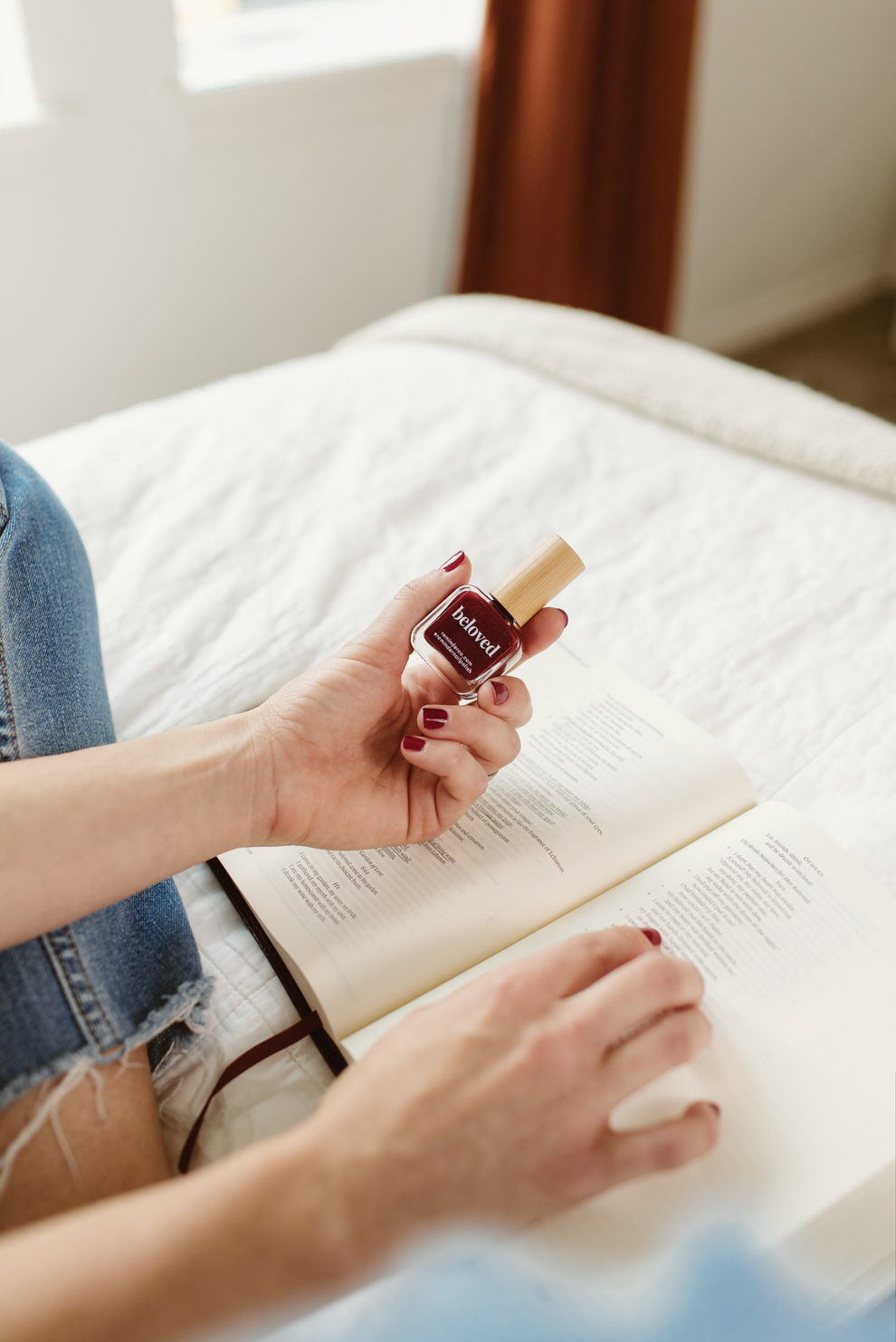 “Beloved” Non-toxic Nail Polish with an Inspirational reminder® - classy crimson red