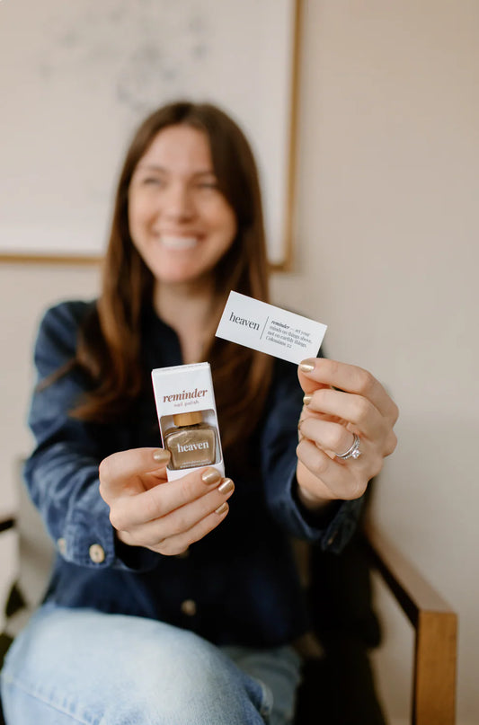 “Heaven” Non-toxic Nail Polish with an Inspirational reminder® - shiny gold