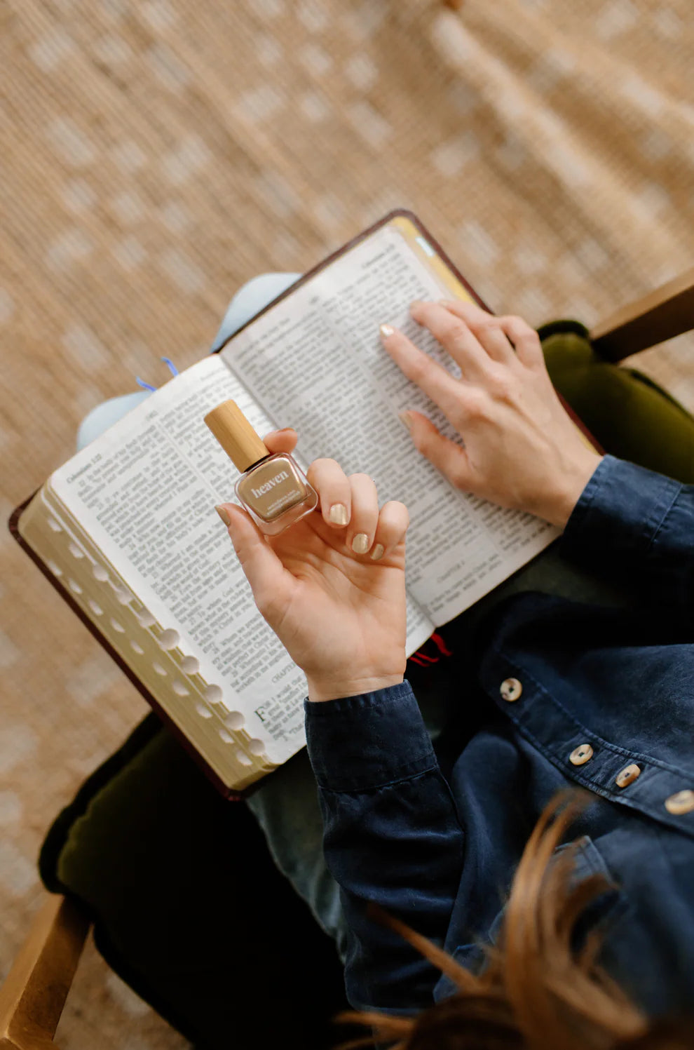 “Heaven” Non-toxic Nail Polish with an Inspirational reminder® - shiny gold