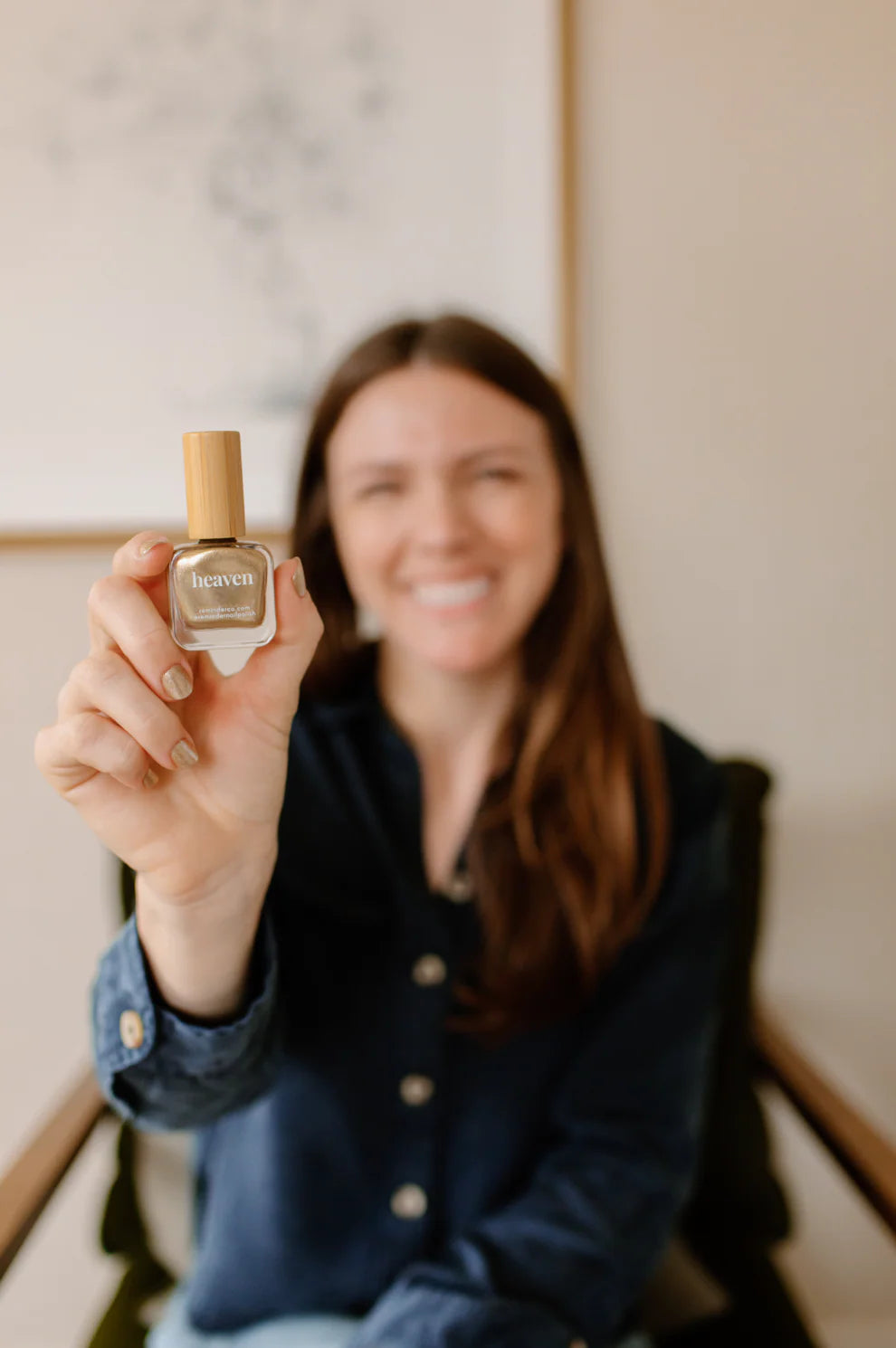 “Heaven” Non-toxic Nail Polish with an Inspirational reminder® - shiny gold