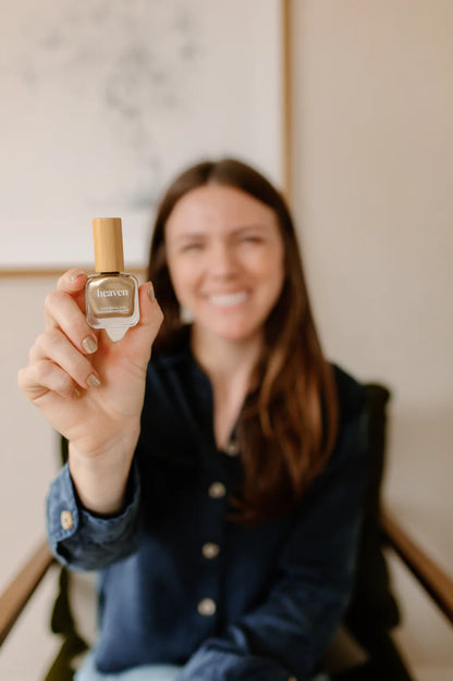 “Heaven” Non-toxic Nail Polish with an Inspirational reminder® - shiny gold