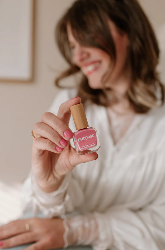 “Purpose” Non-toxic Nail Polish with an Inspirational reminder® - honeysuckle pink