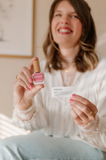 “Purpose” Non-toxic Nail Polish with an Inspirational reminder® - honeysuckle pink