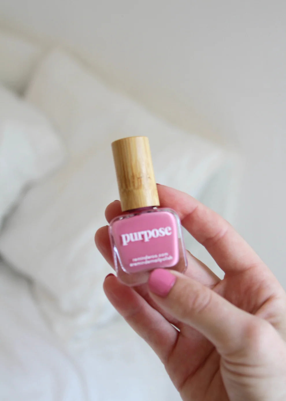 “Purpose” Non-toxic Nail Polish with an Inspirational reminder® - honeysuckle pink