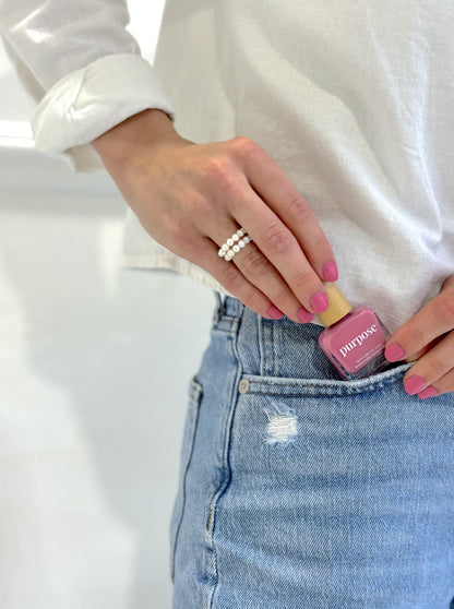 “Purpose” Non-toxic Nail Polish with an Inspirational reminder® - honeysuckle pink