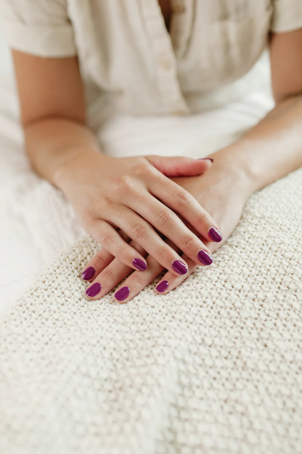 “Strength” Non-toxic Nail Polish with an Inspirational reminder® - violet purple