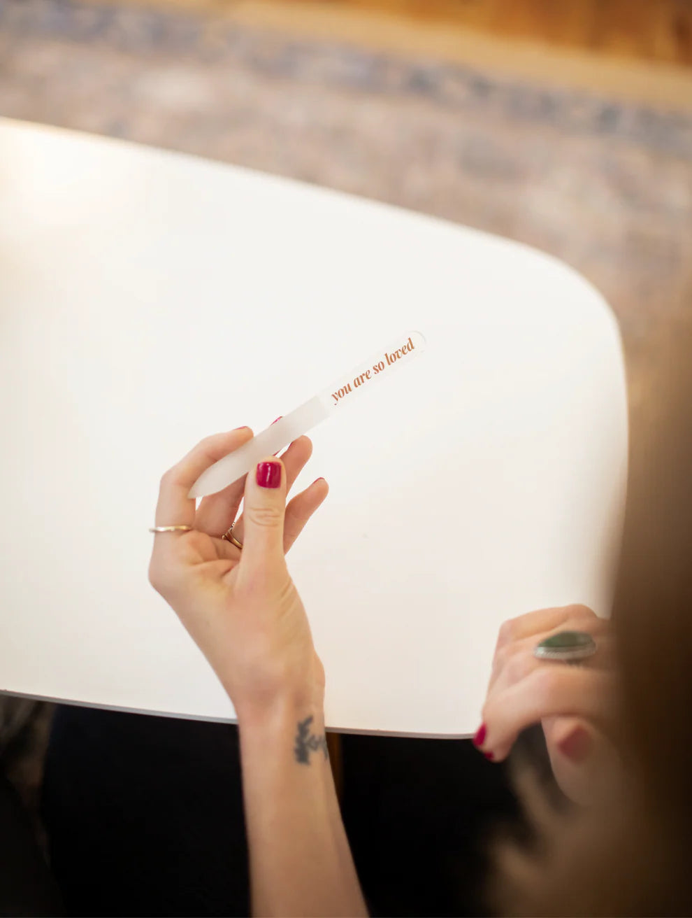 'You are so loved' glass nail file by Reminder Nail Polish