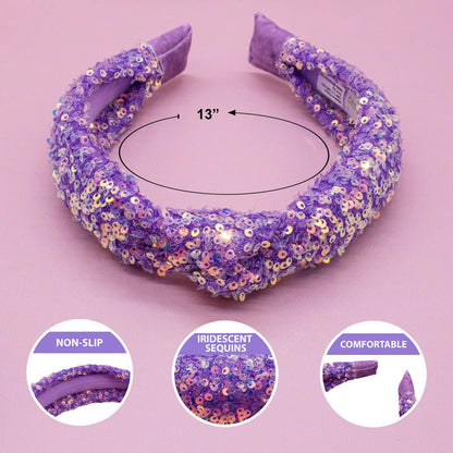 Kids Knot Headband - Sequin Knotted Hair Band Accessories - available in three colors