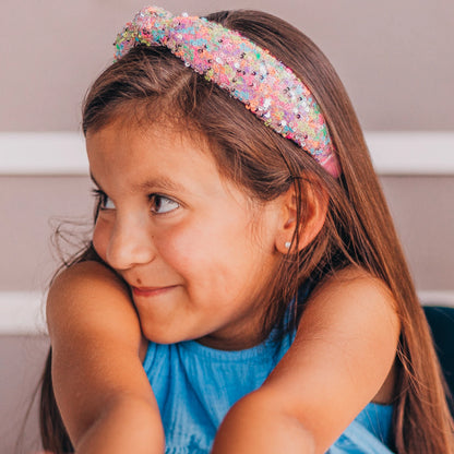 Kids Knot Headband - Sequin Knotted Hair Band Accessories - available in three colors