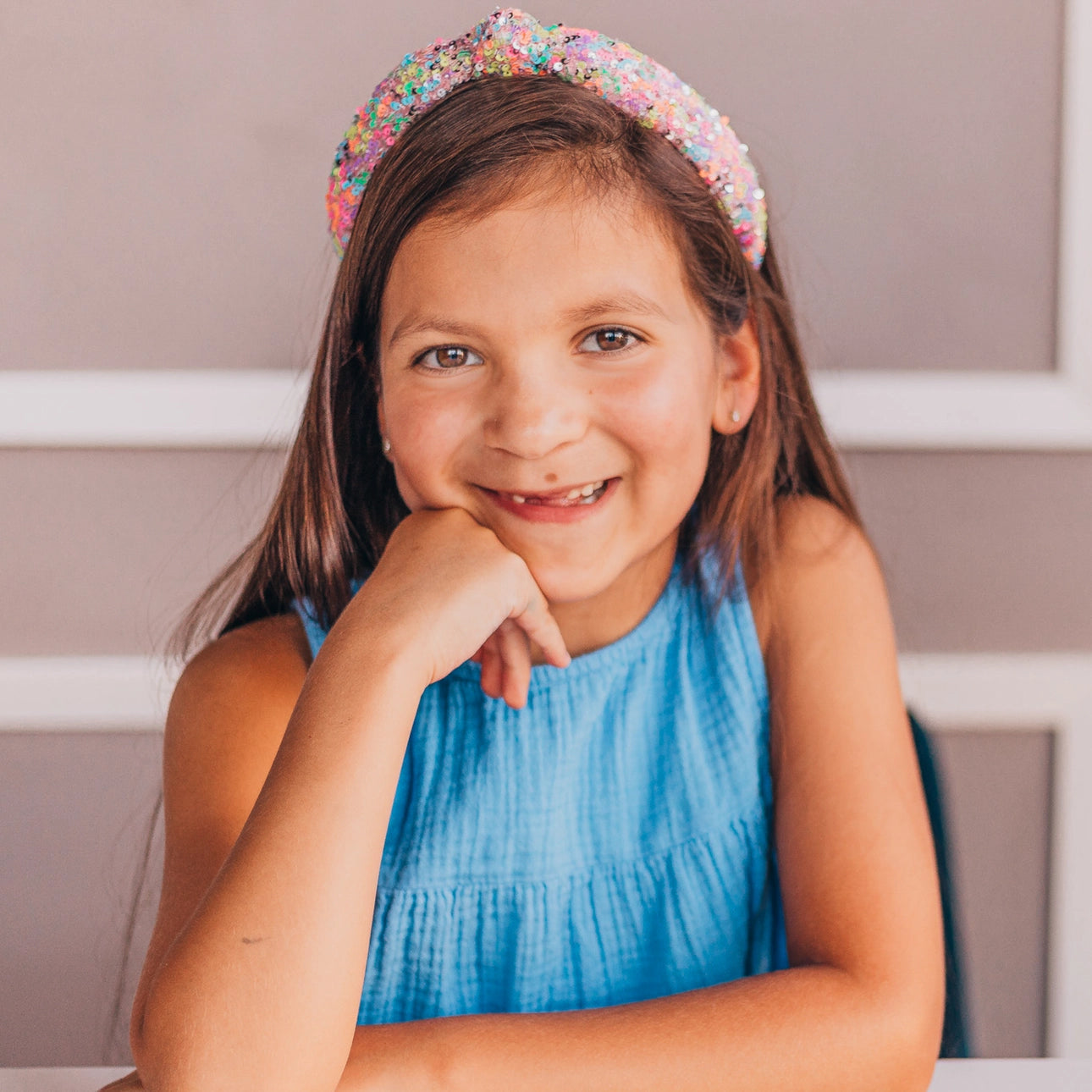 Kids Knot Headband - Sequin Knotted Hair Band Accessories - available in three colors