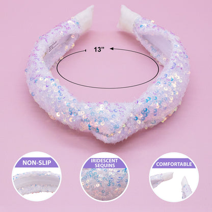 Kids Knot Headband - Sequin Knotted Hair Band Accessories - available in three colors