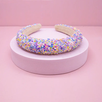 Kids Padded Headband - Chunky Sequin Hair Band - available in two colors