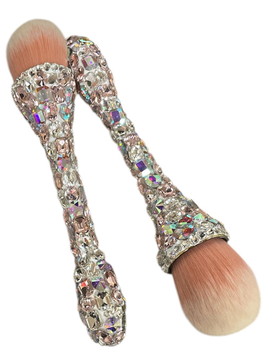 Bling Bling!! Large Pink Crystal Multi Rhinestones Makeup Brush