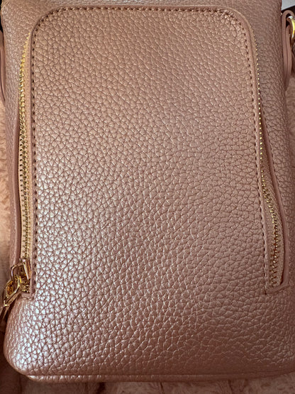 Handbag - Zippered Message Bag  / Medium Crossbody / Pocketbook Purse - available in multiple colors 