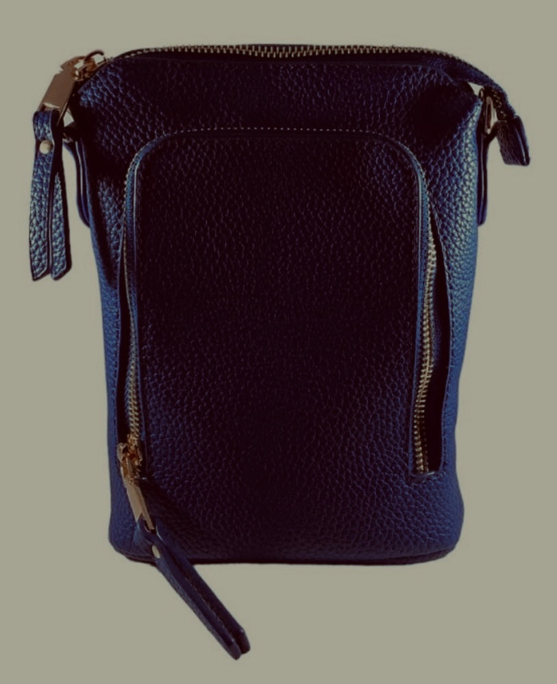 Handbag - Zippered Message Bag  / Medium Crossbody / Pocketbook Purse - available in multiple colors 