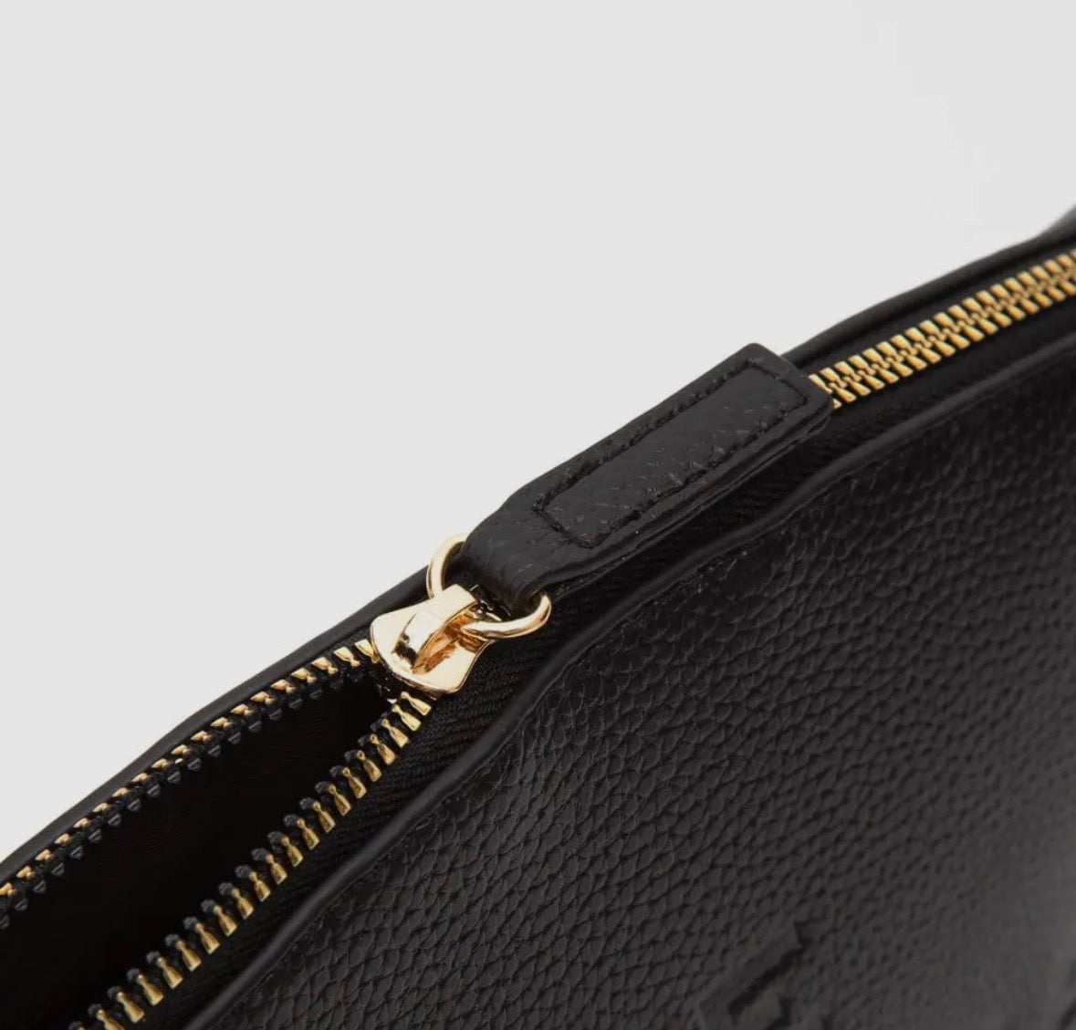 THE MAKEUP BAG - textured faux leather wristlet bag