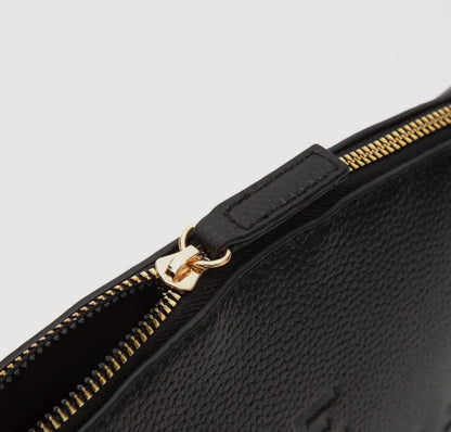THE MAKEUP BAG - textured faux leather wristlet bag