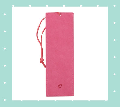 Begin Each Day with a Grateful Heart Pink Faux Leather Bookmark