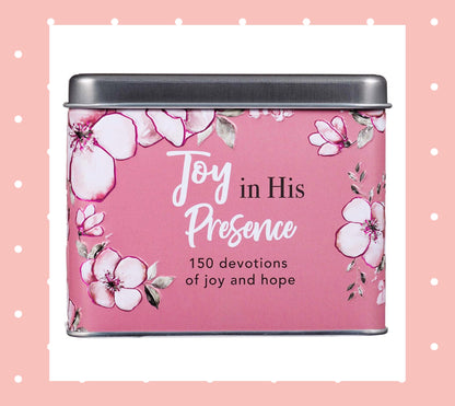 Joy in His Presence Devotional Cards in a Tin