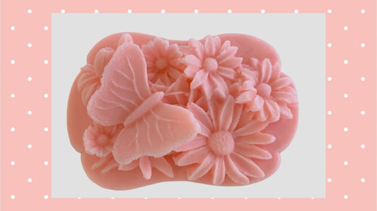 3D Butterfly and Flowers Bar of Soap