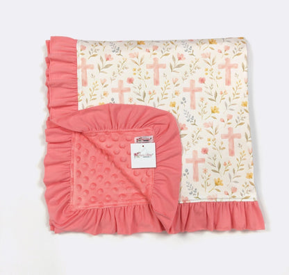 Baby Blanket - Floral Cross Blanket