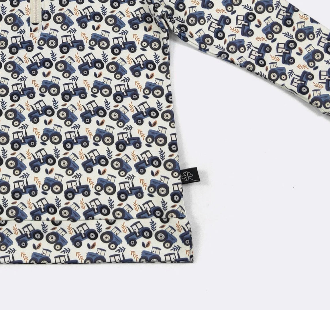 Clothing for Toddler Boy - Indigo Tractor Boy Quarter Zip Shirt