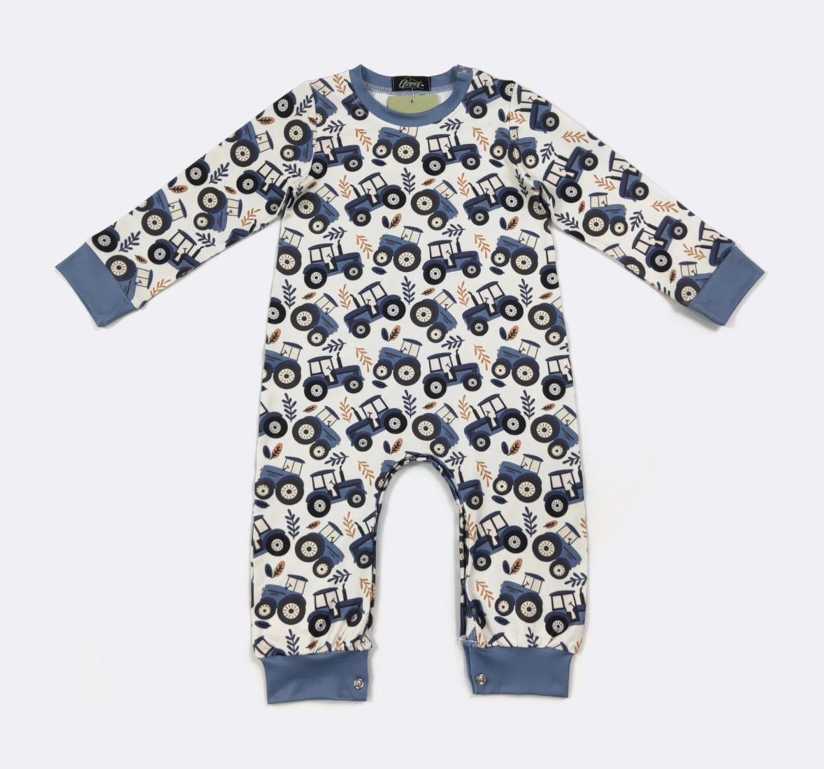 Clothing for Baby Boy - Indigo Tractor Boy Romper