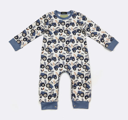 Clothing for Baby Boy - Indigo Tractor Boy Romper