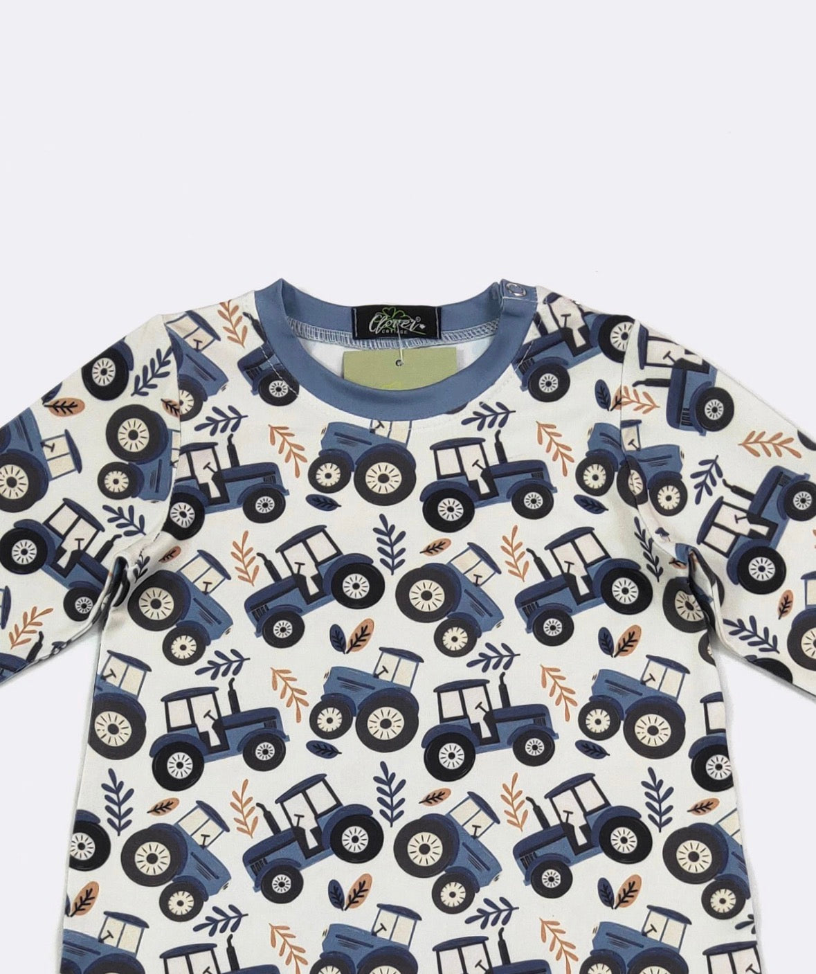 Clothing for Baby Boy - Indigo Tractor Boy Romper