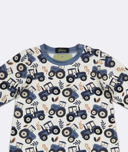 Clothing for Baby Boy - Indigo Tractor Boy Romper