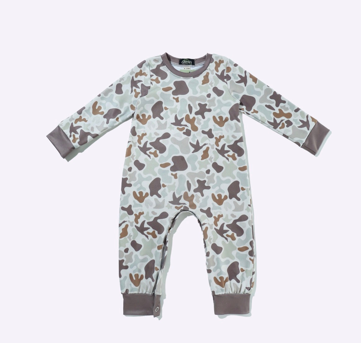 Clothing for Baby Boy - LS Muted Camo Boy Romper
