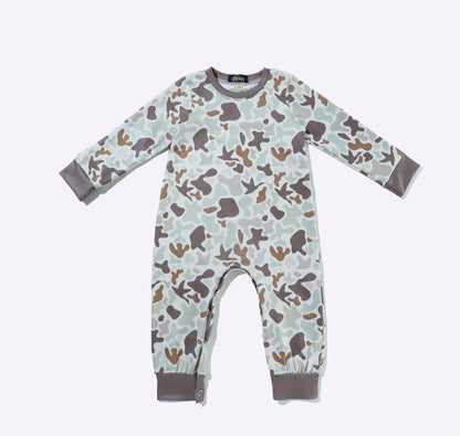 Clothing for Baby Boy - LS Muted Camo Boy Romper